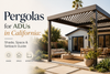 Aluminum louvered pergola shading a California ADU backyard patio