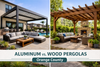 Aluminum pergola installed in an Orange County backyard showcasing modern outdoor living and low-maintenance design.