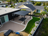 Rinova Pergola aluminum pergola installed on a Southern California backyard patio