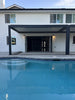 Aluminum pergola installed on a Southern California patio representing a completed quote