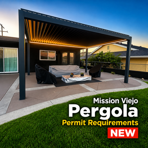 Pergola cost guide 2026 California pricing — aluminum louvered pergola by Rinova Pergola, Orange County