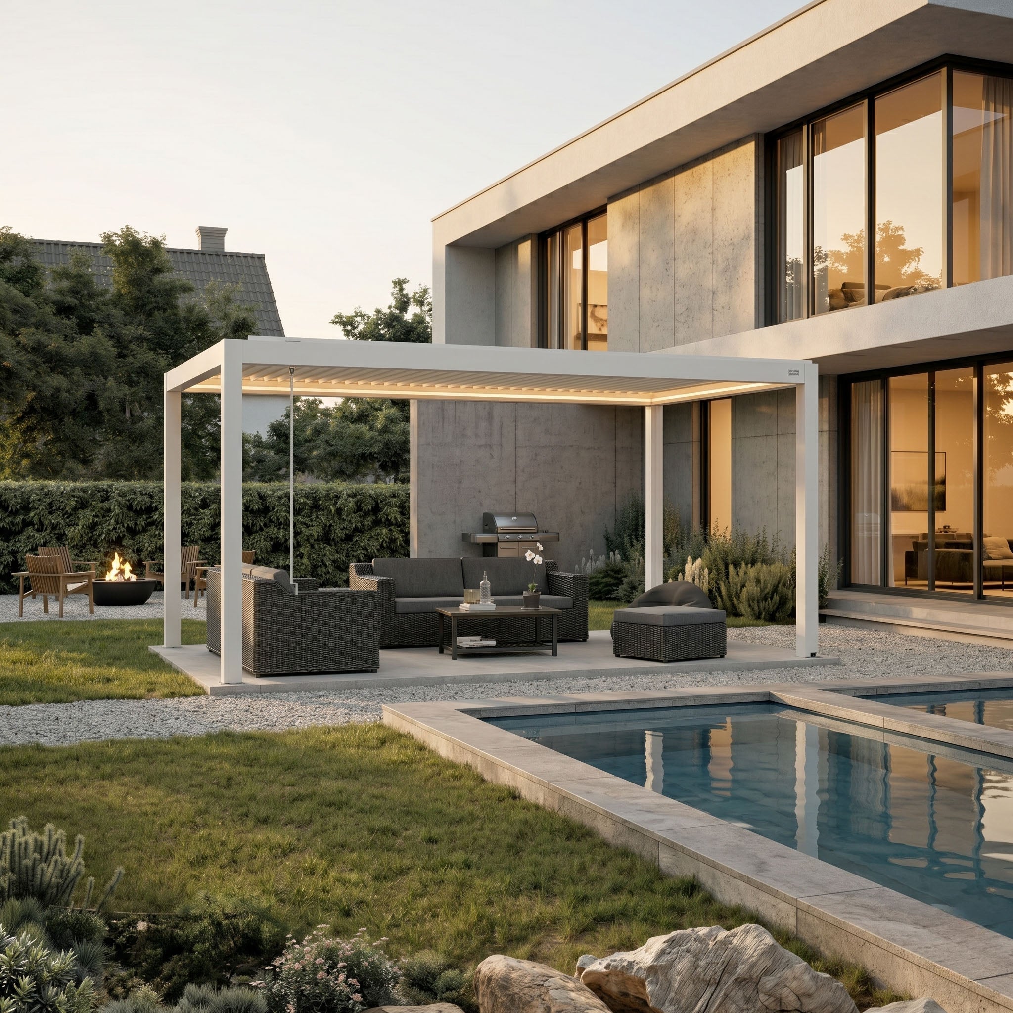 Terra Louvered Roof | Manual Control (Crank) Aluminum Pergola Kit