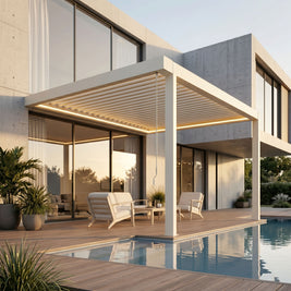Terra Louvered Roof | Manual Control (Crank) Aluminum Pergola Kit