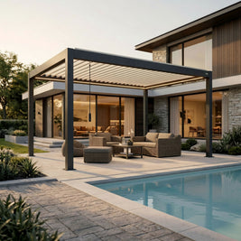 Terra Louvered Roof | Manual Control (Crank) Aluminum Pergola Kit