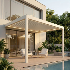 Terra Louvered Roof | Manual Control (Crank) Aluminum Pergola Kit