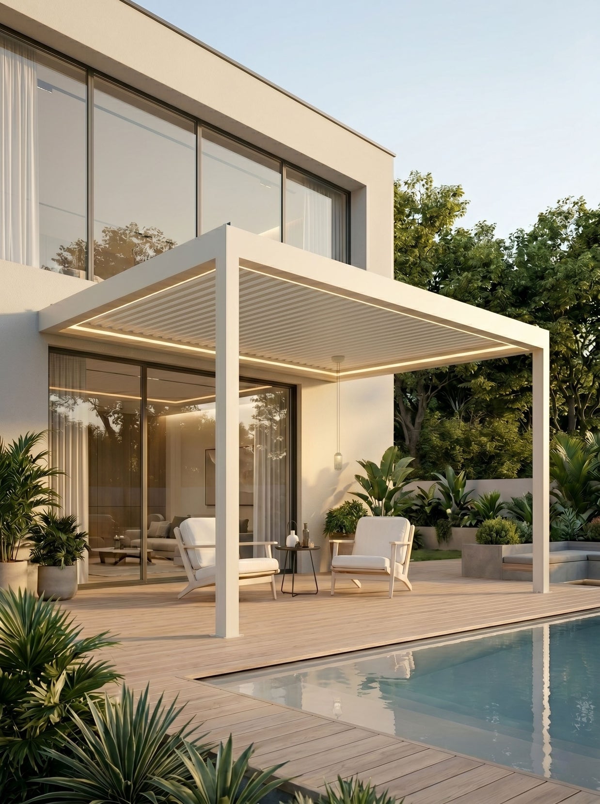 Terra Louvered Roof | Manual Control (Crank) Aluminum Pergola Kit