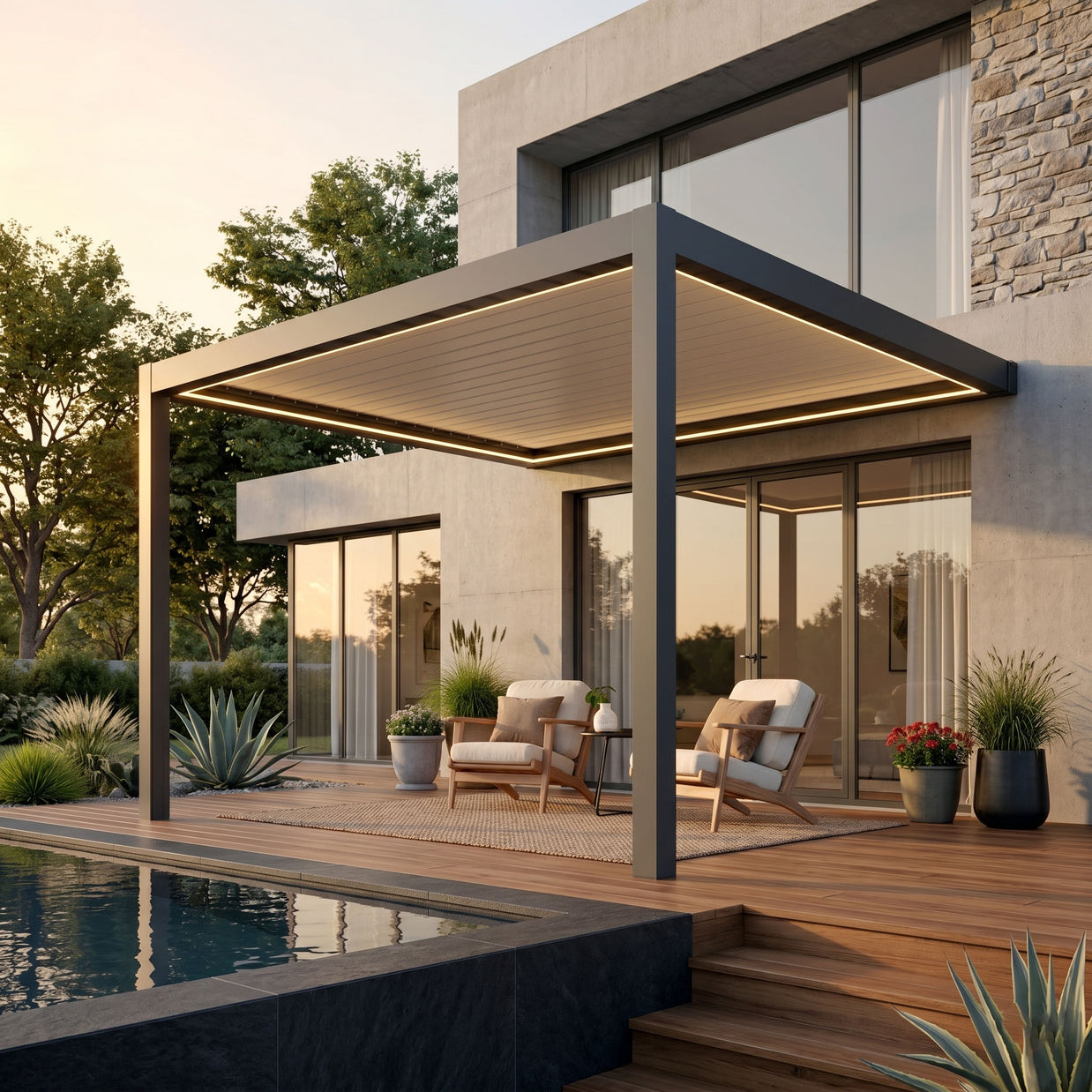 Venta Louvered Roof | Motorized Louvered Aluminum Pergola Kit