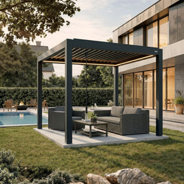 Terra Louvered Roof | Manual Control (Crank) Aluminum Pergola Kit