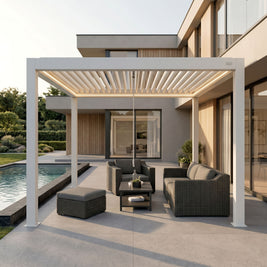 Terra Louvered Roof | Manual Control (Crank) Aluminum Pergola Kit