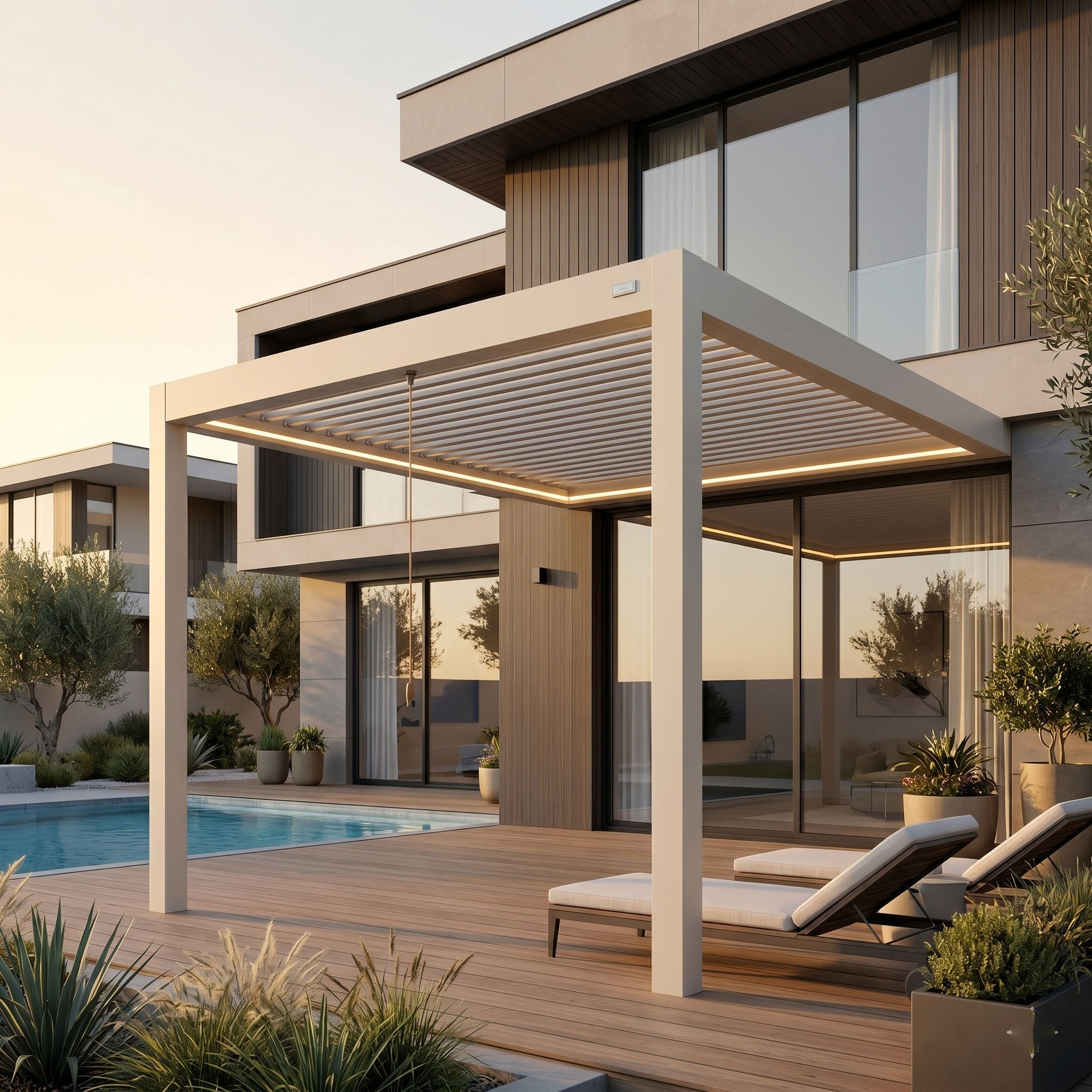 Terra Louvered Roof | Manual Control (Crank) Aluminum Pergola Kit