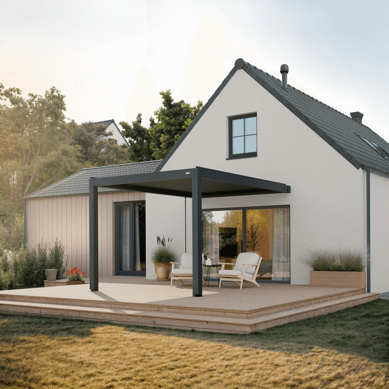 Terra Louvered Roof | Manual Control (Crank)