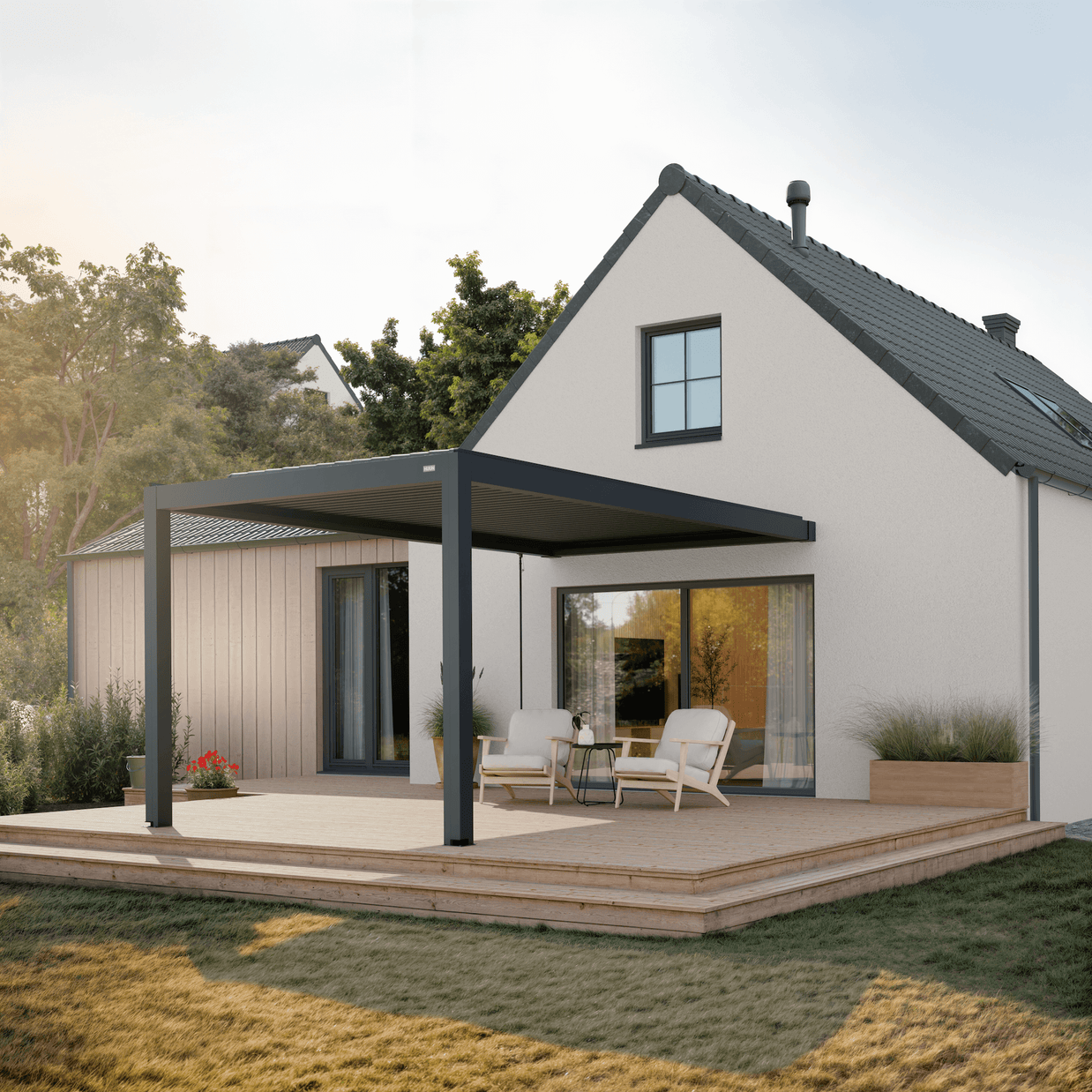 Terra Louvered Roof | Manual Control (Crank)