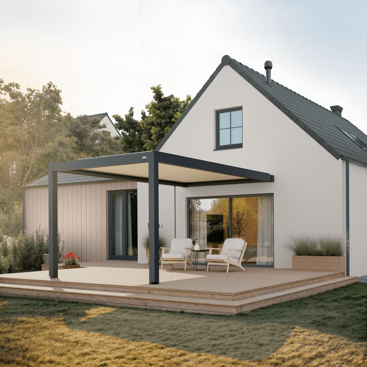 Terra Louvered Roof | Manual Control (Crank)