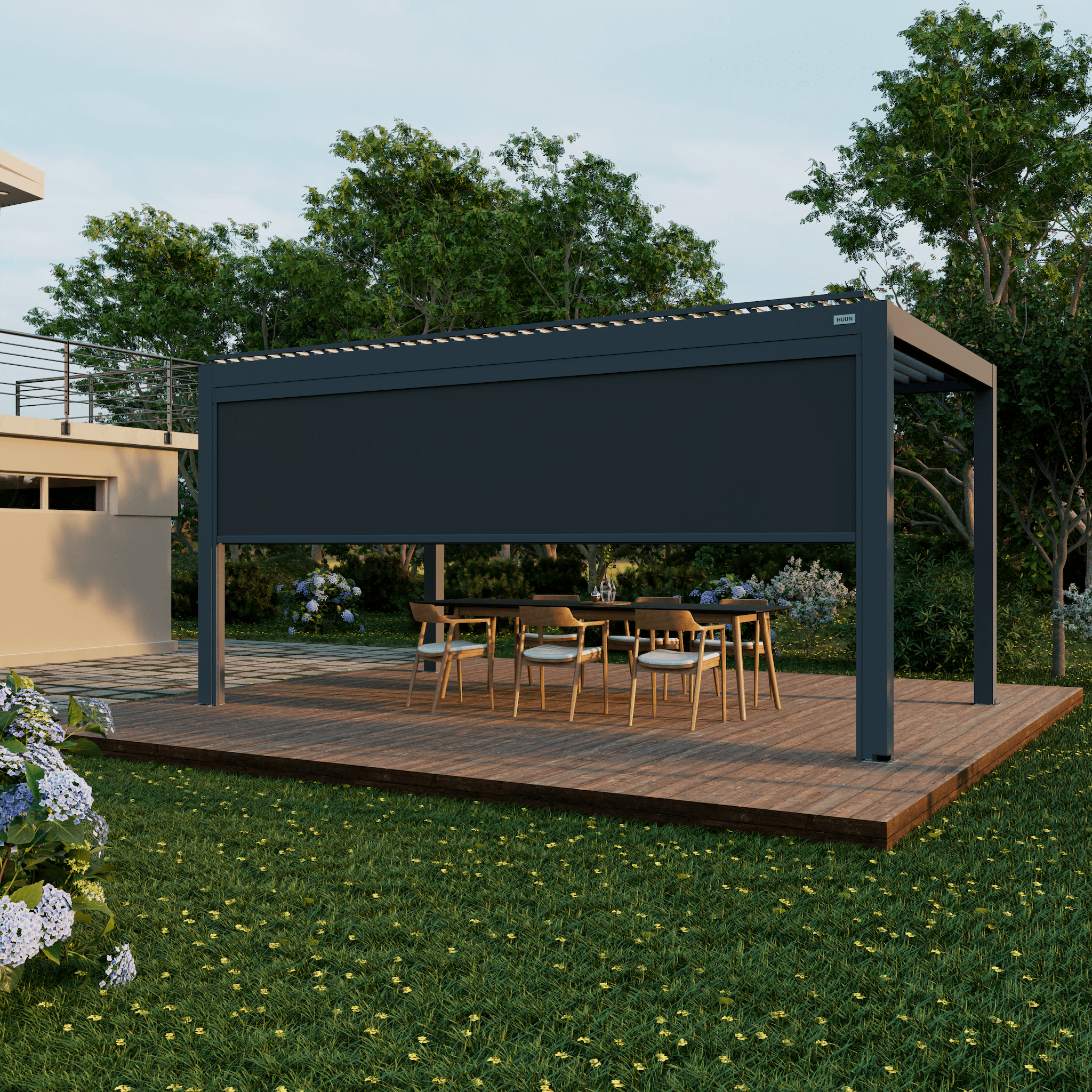 Retractable Pergola Sun Shades (Manual)