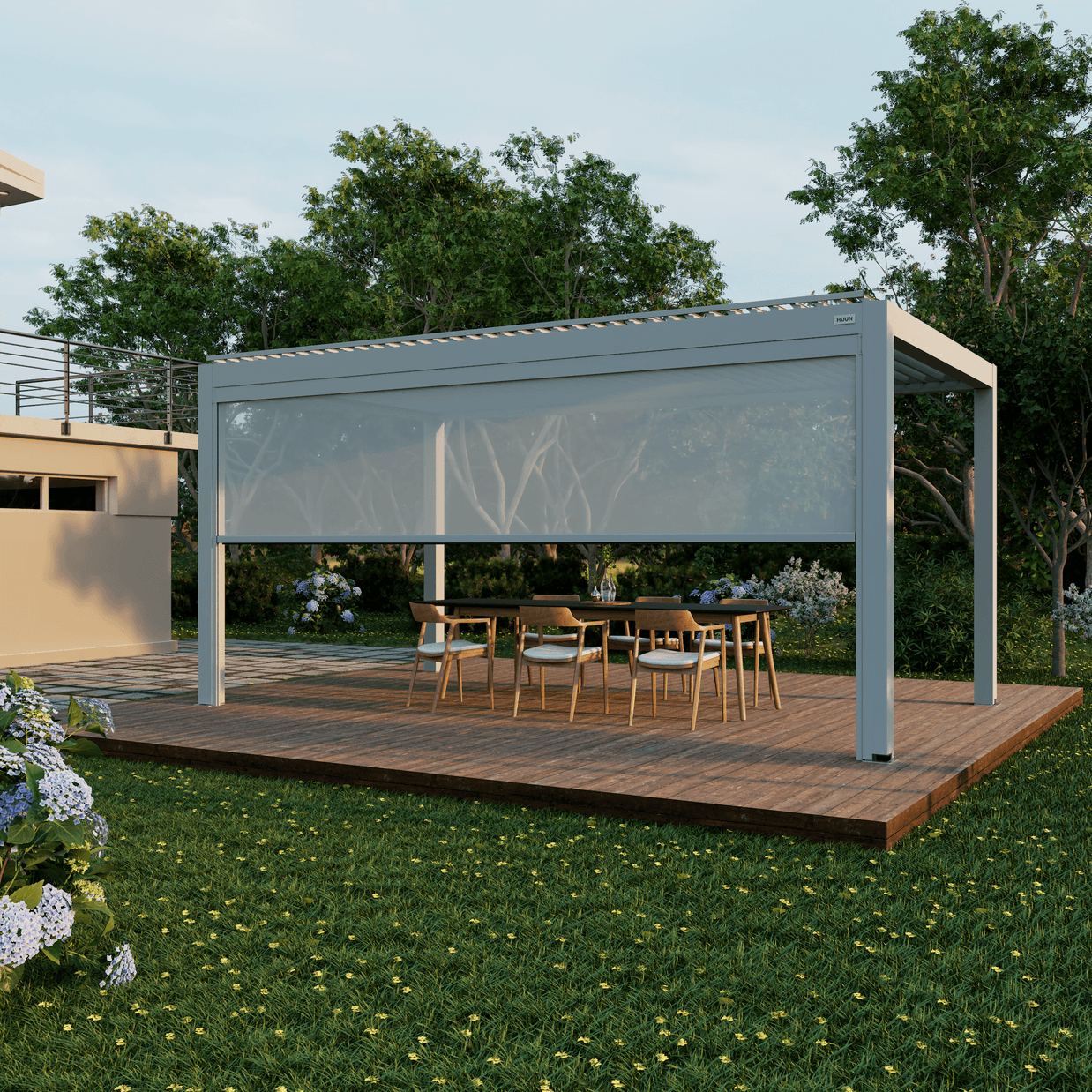 Retractable Pergola Sun Shades (Manual)