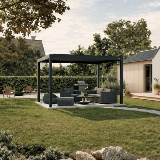 Anthracite pergola