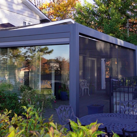 Newport Beach pergola project by Rinova Pergola — aluminum louvered pergola installation