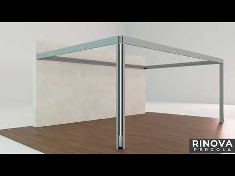 Venta motorized louvered aluminum pergola wall-mounted installation guide video - Rinova Pergola, Santa Ana CA